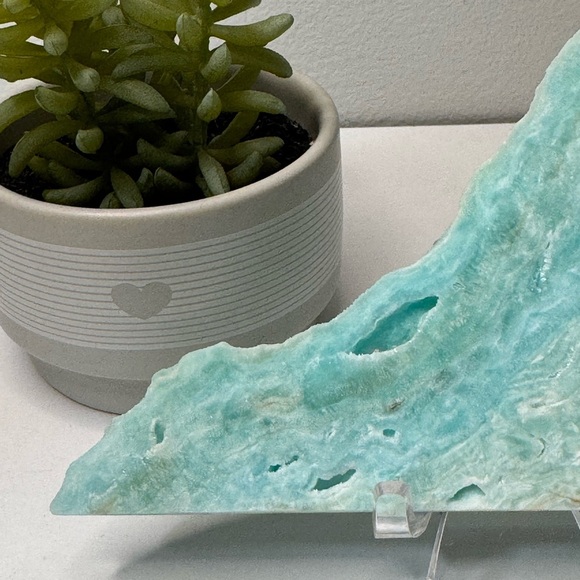 Beautiful Blue Hemimorphite Slice/Slab - Picture 4 of 10